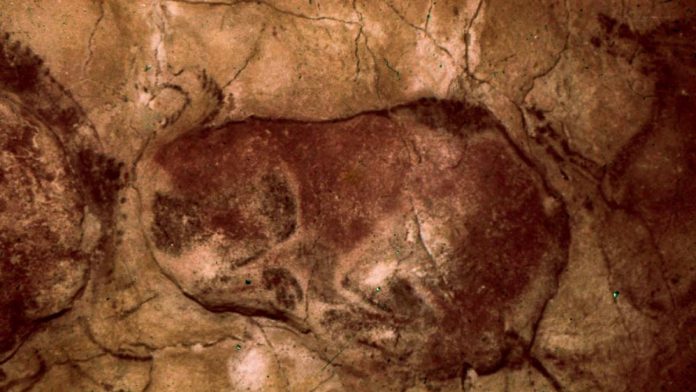 Bisonte en la cueva de Altamira.