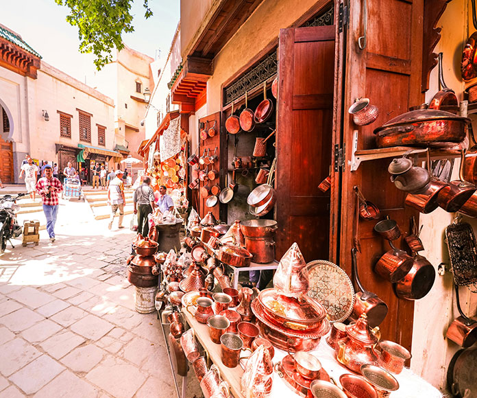 Bazar en Fez, Marruecos.