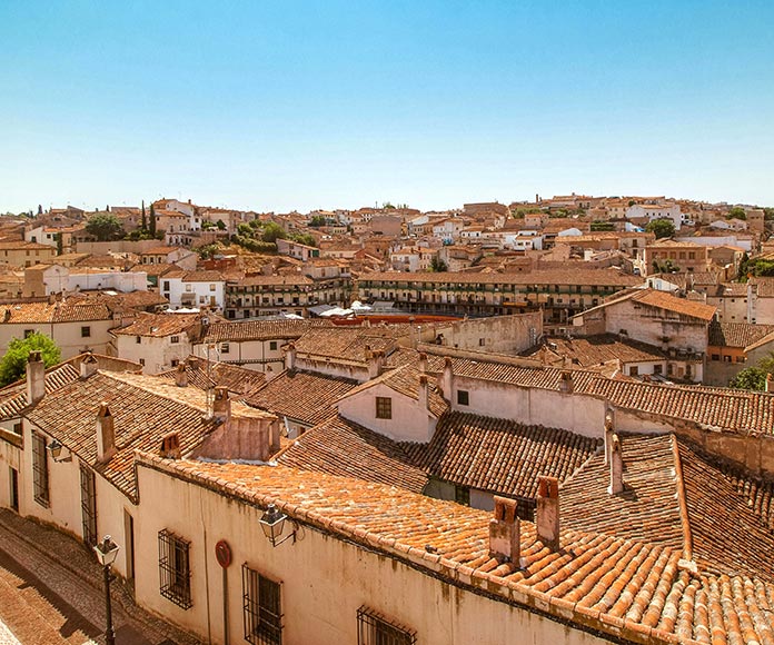 Vista de Chinchón, Comunidad de Madrid, España.