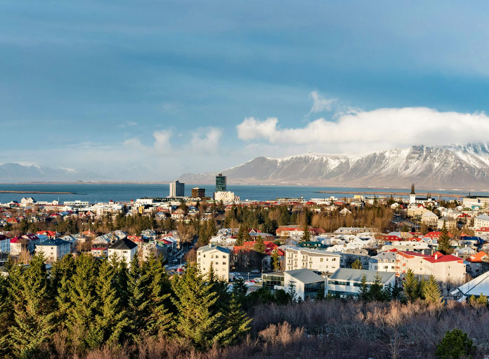 ciudad de Reikiavik, capital de Islandia