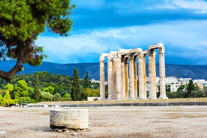Antiguo templo de Zeus en Olympia, Atenas, Grecia